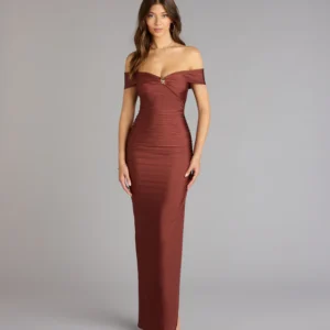 Silvia Off-The-Shoulder Formal Dress