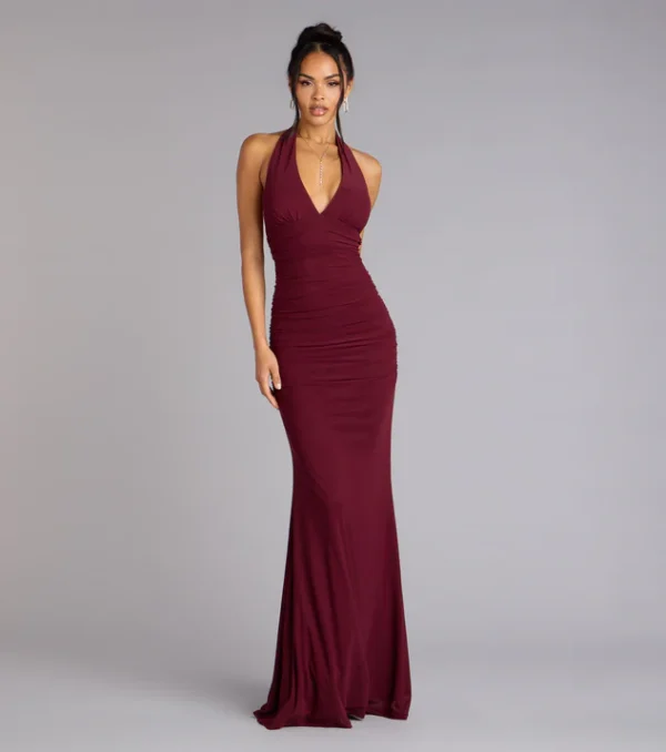 Juliana Mesh Strappy Back Formal Dress - Image 3