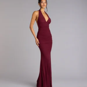 Juliana Mesh Strappy Back Formal Dress