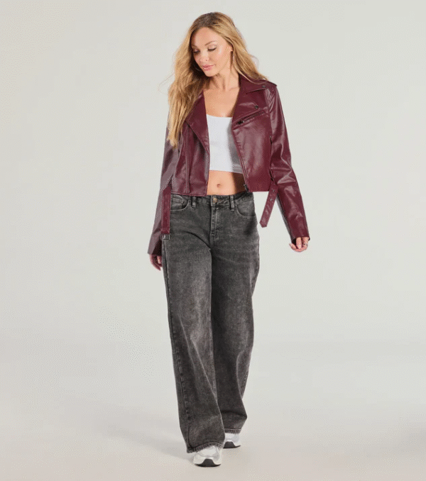 Ride With Me Faux Leather Moto Jacket - Image 3