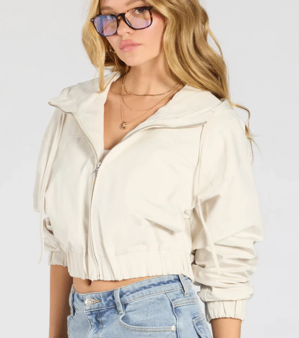 Casual Cool Vibes Hoodie Bomber Jacket - Image 4